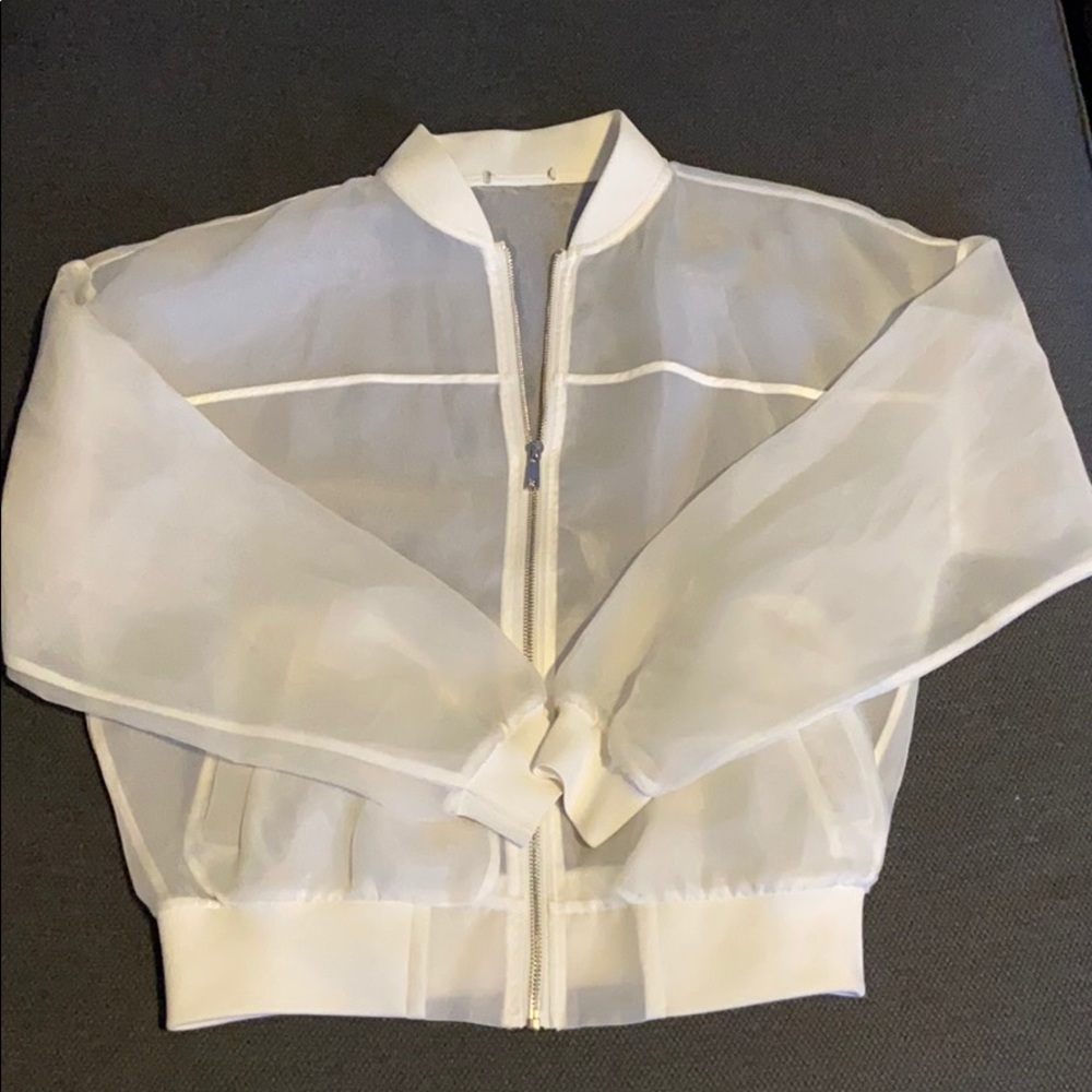 Clear bomber jacket